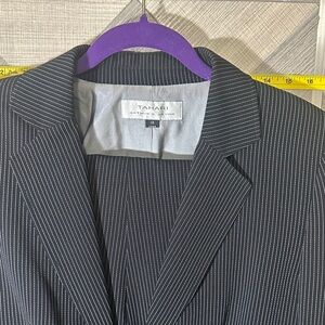 Tahari Dark Pinstripe Suit